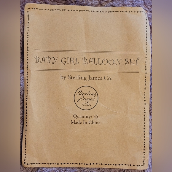 Sterling James Co NIB Baby Girl Balloon Set - Picture 1 of 9